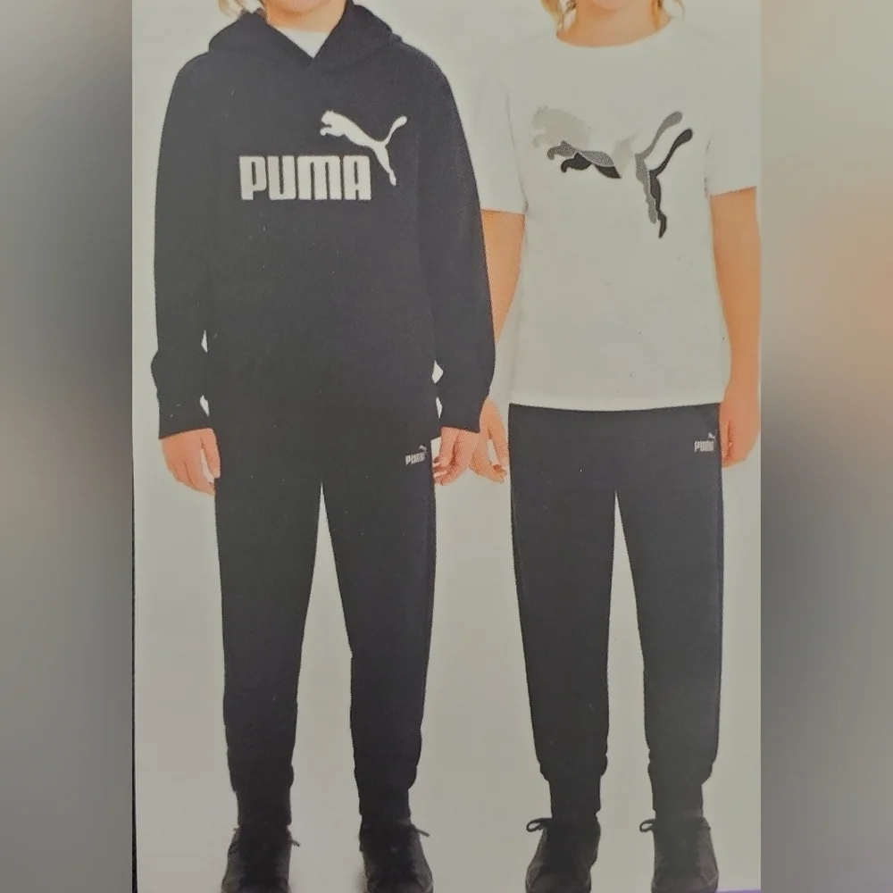 Puma New Youth 3 Piece Size‎ XS 5/6 Hoodie T-Shirt & Pull On Jogger Active Warm